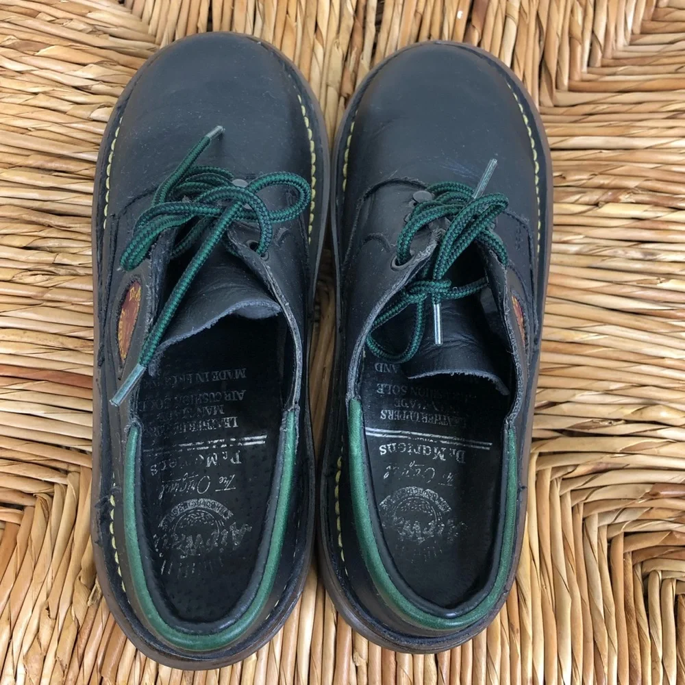 Vintage Rare Dr. Martens Made In England Leather Oxfords Sz 3 - Picture 4 of 11